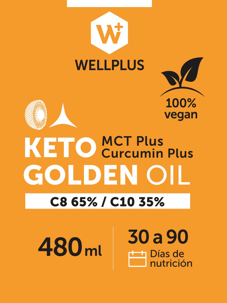 Keto Golden Oil MCT Plus Curcumin 480 ml WELLPLUS