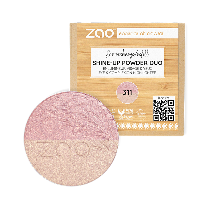Recarga Polvo Iluminador Shine Up Duo Pink & Gold 311 ZAO