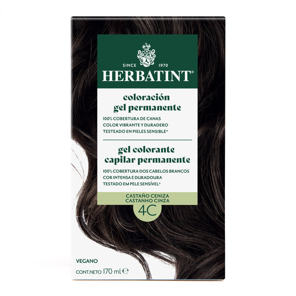 Tintura Permanente Natural 4C Castaño Ceniza Herbatint
