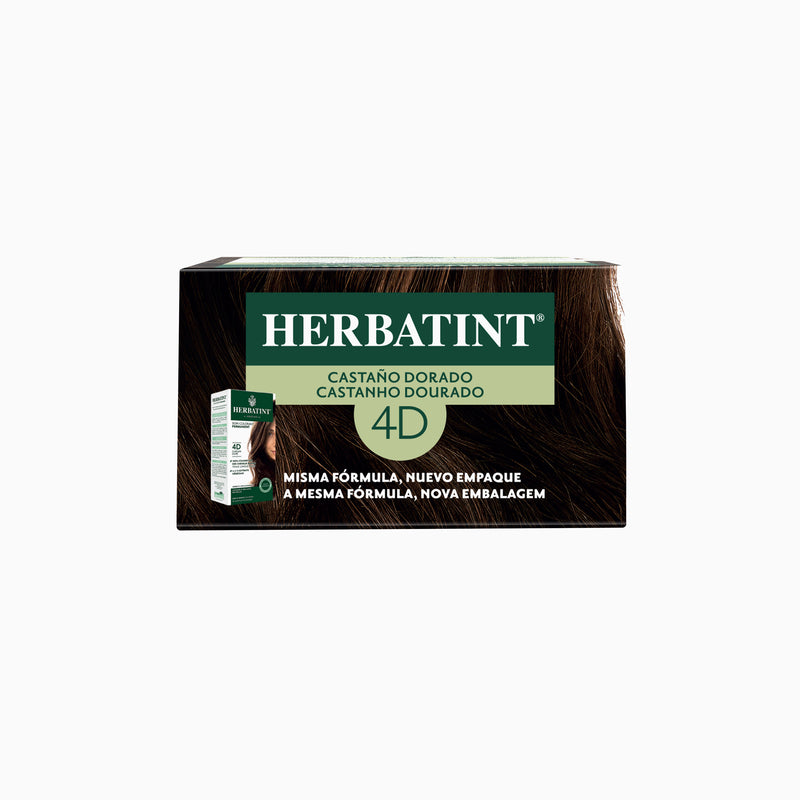 Tintura Permanente Natural 4D Castaño Dorado Herbatint