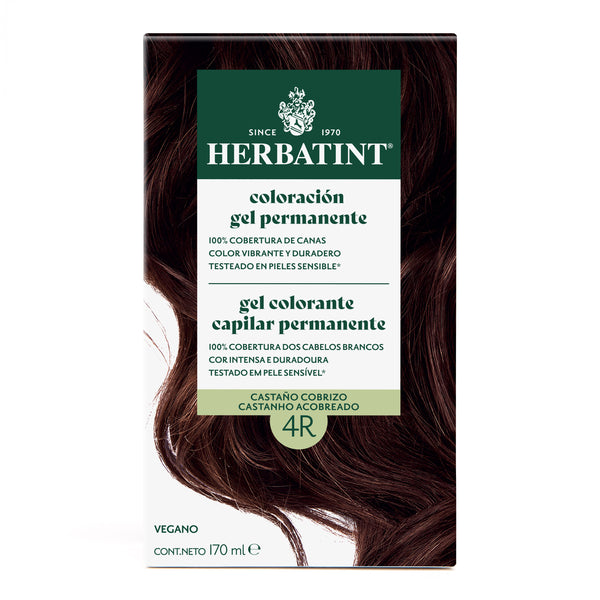 Tintura Permanente Natural 4R Castaño Cobrizo Herbatint