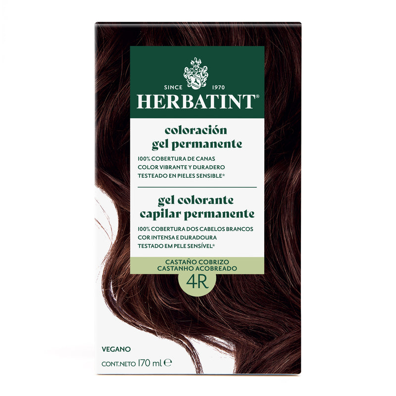 Tintura Permanente Natural 4R Castaño Cobrizo Herbatint