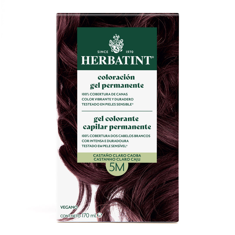 Tintura Permanente Natural 5M Castaño Claro Caoba Herbatint