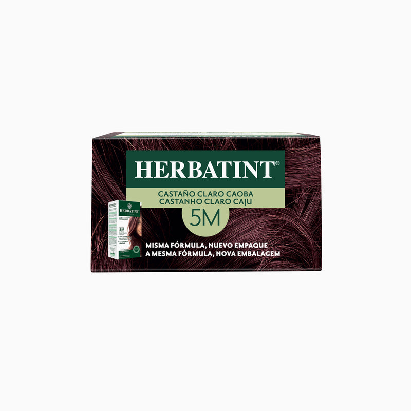 Tintura Permanente Natural 5M Castaño Claro Caoba Herbatint