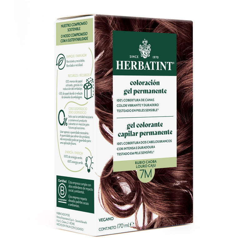 Tintura Permanente Natural 7M Rubio Caoba Herbatint