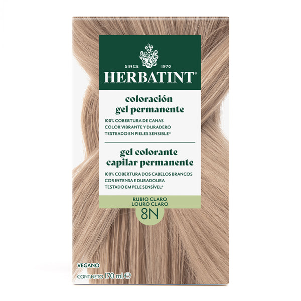 Tintura Permanente Natural 8N Rubio Claro Herbatint