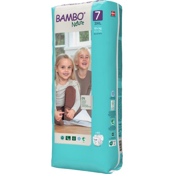 Pañal Eco Friendly Talla 7 - 3XL Paquete Alto Bambo Nature 40 unidades