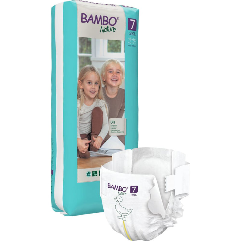 Pañal Eco Friendly Talla 7 - 3XL Paquete Alto Bambo Nature 40 unidades