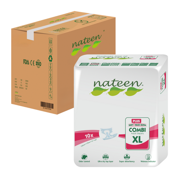 Caja Pañales Adultos Combi Plus Talla XL 80 unidades NATEEN