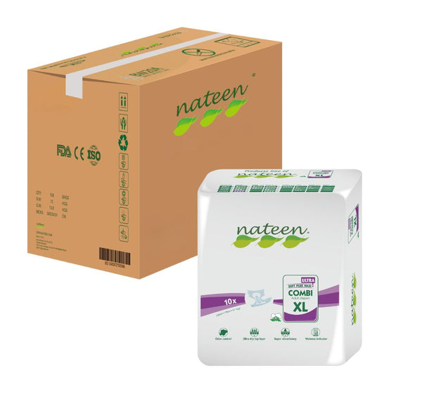 Caja Pañales Adultos Combi Super Ultra Talla XL 80 unidades NATEEN