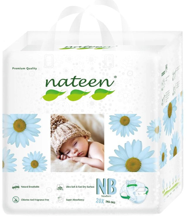 Pañal Ecológico Premium Recien Nacido Nateen 20 unidades