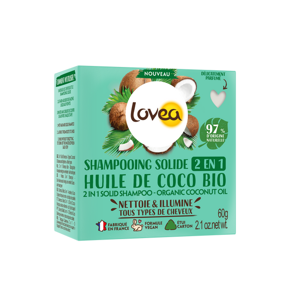 Shampoo Solido 2 en 1 Coco 60 grs Lovea