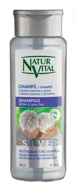 Shampoo Silver Cabellos Grises y Blancos Natur Vital