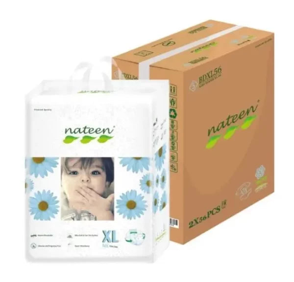 Caja Pañal Ecológico Premium Talla XL Nateen 112 unidades
