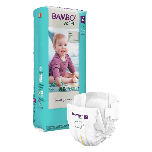 Pañal Eco Friendly Talla 4 L Paquete Alto Bambo Nature 48 unidades