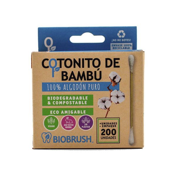Cotonitos de Bambu 200 uds BIOBRUSH