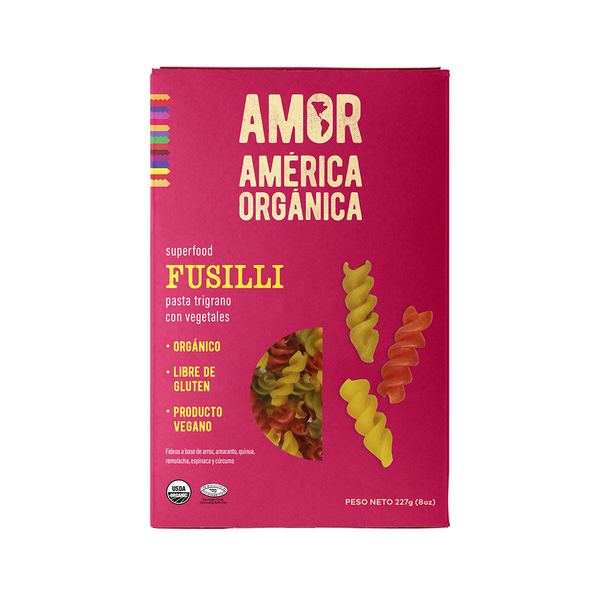 Pasta Trigrano Fusilli con Vegetales América Orgánica