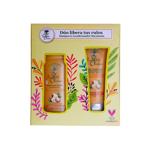 Set Shampoo y Acondicionador Macadamia Cabello RIZADO Le Petit Olivier