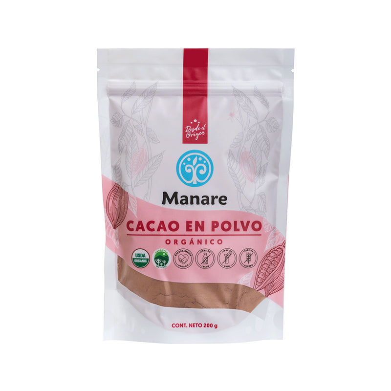 Cacao en Polvo Organico 200 grs. Manare