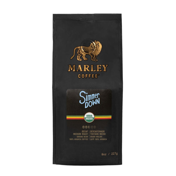 Cafe Descafeinado Simmer Down Grano Molido 227 grs. Marley Coffee