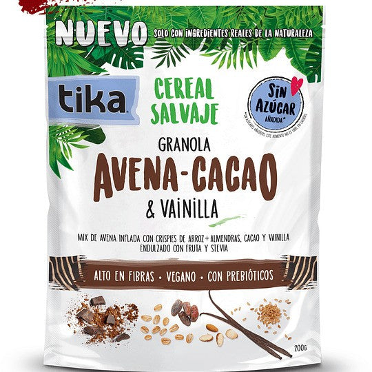 Cereal Salvaje Avena Cacao 200g TIKA
