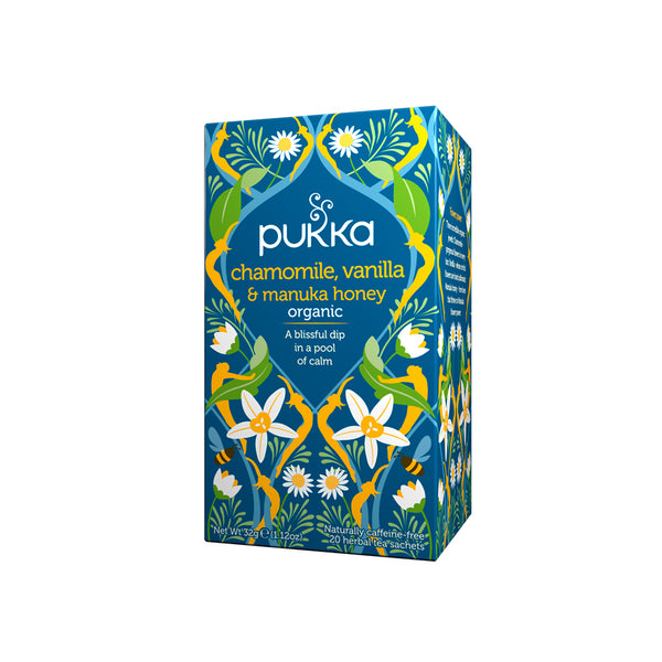 Chamomile, Vanilla & Manuka Honey Infusión Organica PUKKA