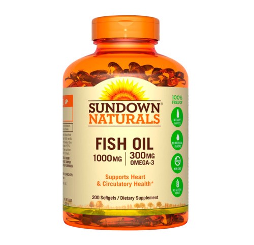 Fish Oil 1000 mg - 300MG Omega 3 200 softgel SUNDOWN