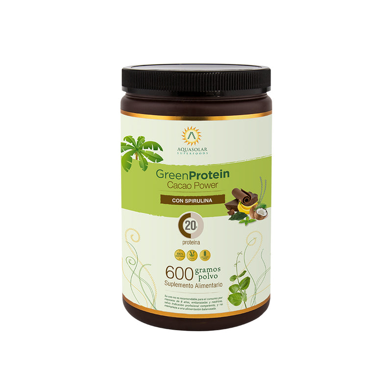 Green Protein Cacao Power Aquasolar 600 grs.