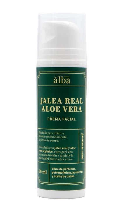 Crema Facial Aloe Vera Jalea Real 50 ml Del Alba