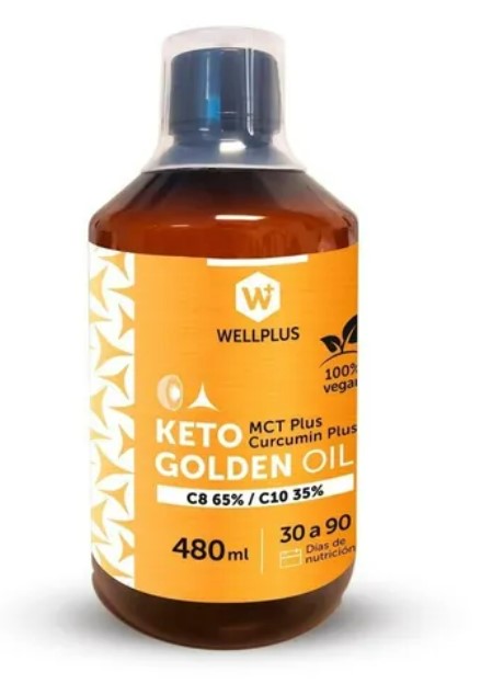 Keto Golden Oil MCT Plus Curcumin 480 ml WELLPLUS