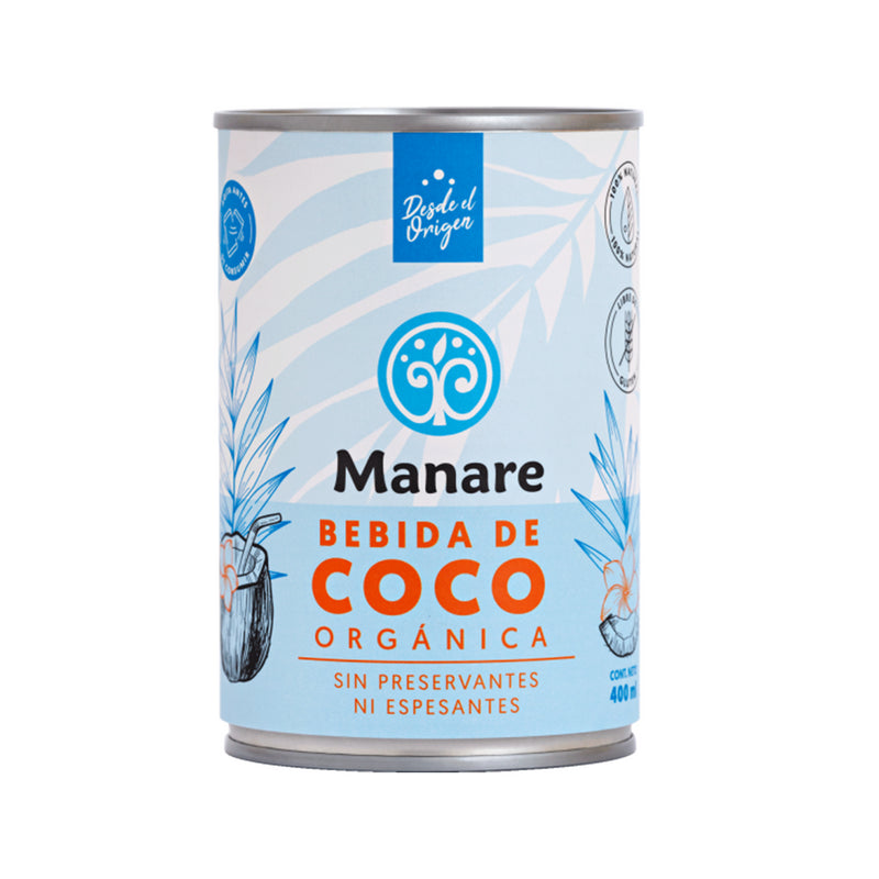 Leche de Coco Organico 400 ml Manare