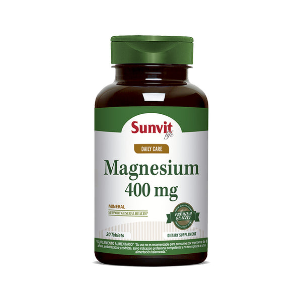 Magnesium 400 mg  30 tabletas SUNVIT