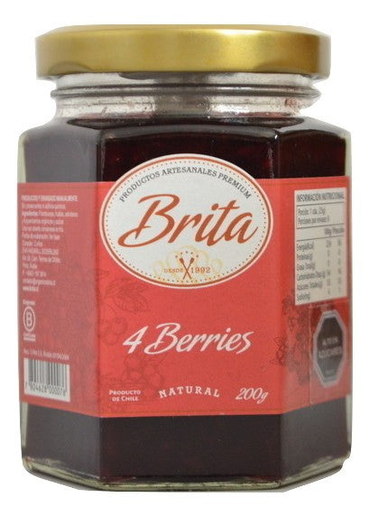 Mermelada Natural 4 Berries 200 grs BRITA