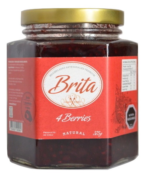 Mermelada Natural 4 Berries 375 grs BRITA