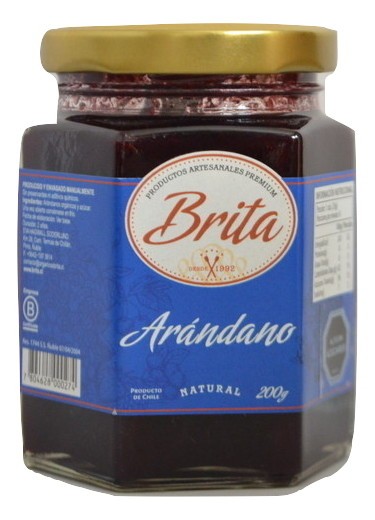 Mermelada Natural Arandano 200 grs BRITA
