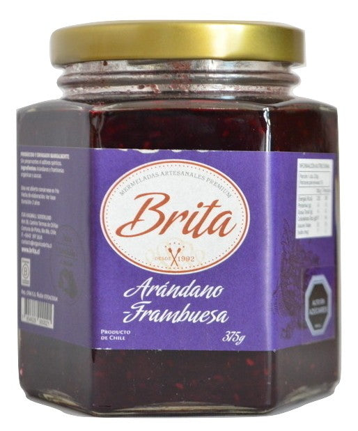 Mermelada Natural Arandano Frambuesa 375 grs BRITA