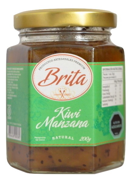 Mermelada Natural Kiwi Manzana 200 grs BRITA