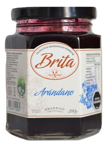 Mermelada Organica Arandano 200 grs Brita