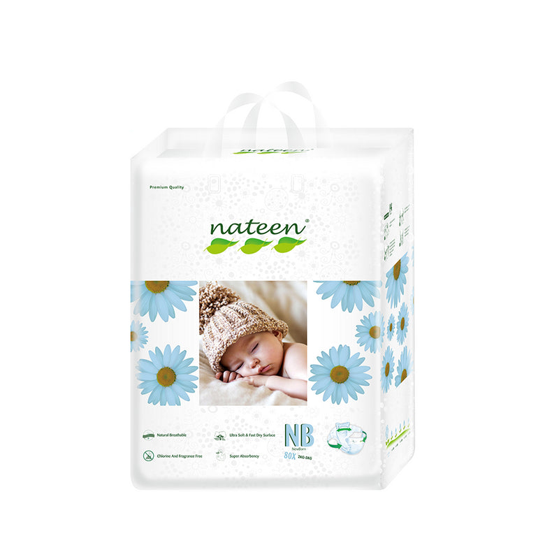 Pañal Ecológico Premium Recien Nacido Nateen 80 unidades