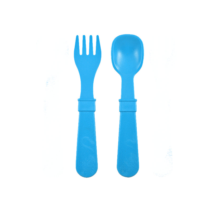 Set Tenedor y Cuchara Infantil Ecologico Azul REPLAY RECYCLED