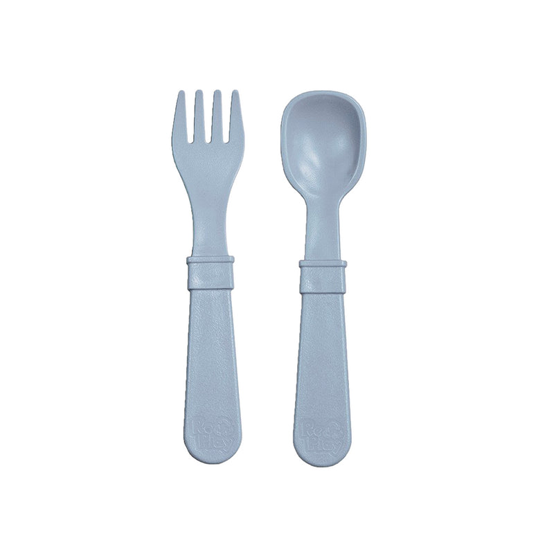 Set Tenedor y Cuchara Infantil Ecologico Gris REPLAY RECYCLED