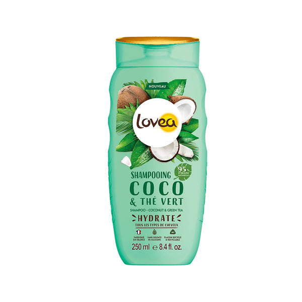 Shampoo Coco y Te Verde 250 ml Lovea
