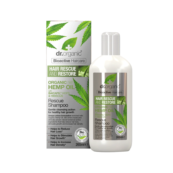 Shampoo Rescue Aceite de Cañamo 265 ml Doctor Organic