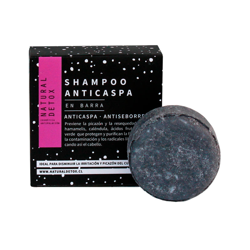 Shampoo Solido Anticaspa 70 grs Natural Detox