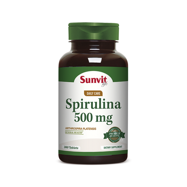 Spirulina 500 mg 360 Tabletas SUNVIT