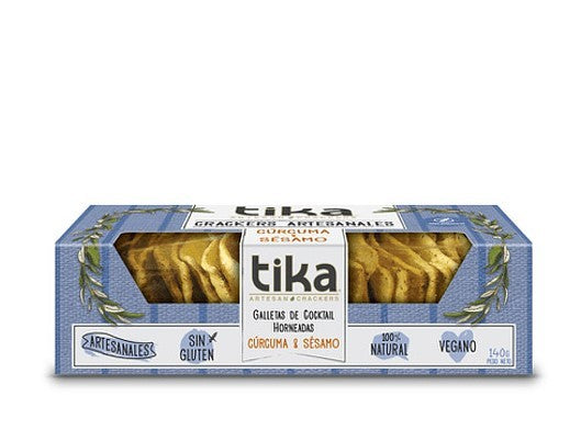 Tika Crackers Curcuma & Sesamo 140 grs.