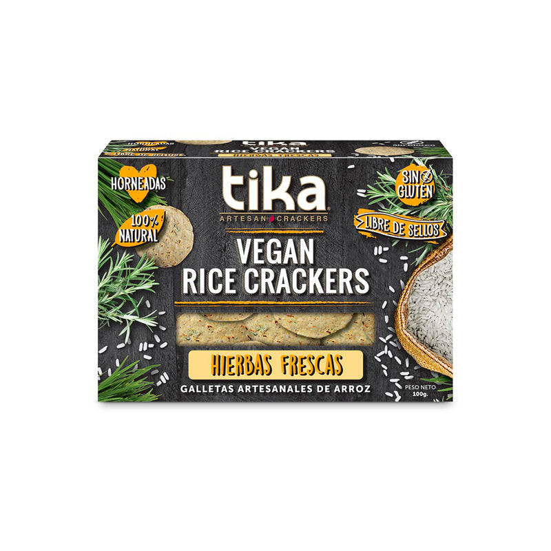 Tika Vegan Rice Crackers Hierbas Frescas 100 grs.